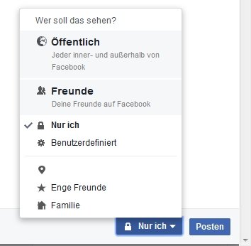 Facebook Fotos verbergen Wer soll das sehen