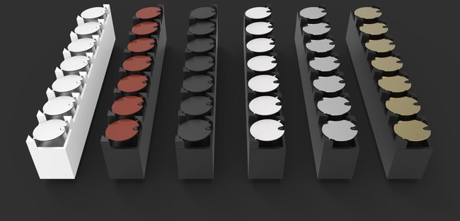 Flip-Disc-System mit verschiedenen Farben (Quelle: Hersteller)