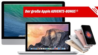 Der große Apple Advents-Bonus bei Media Markt: Apple-Produkt kaufen, Gutschein bis zu 150 Euro gratis dazu!