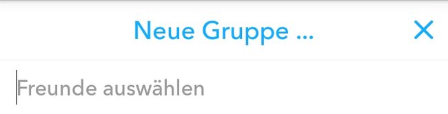 Snapchat Neue Gruppe