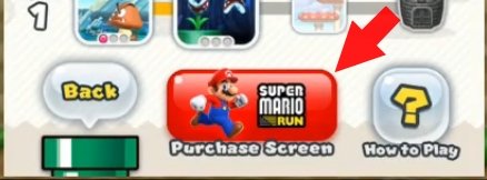Super Mario Run Purchase Screen