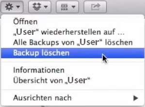 Time Machine Backup löschen