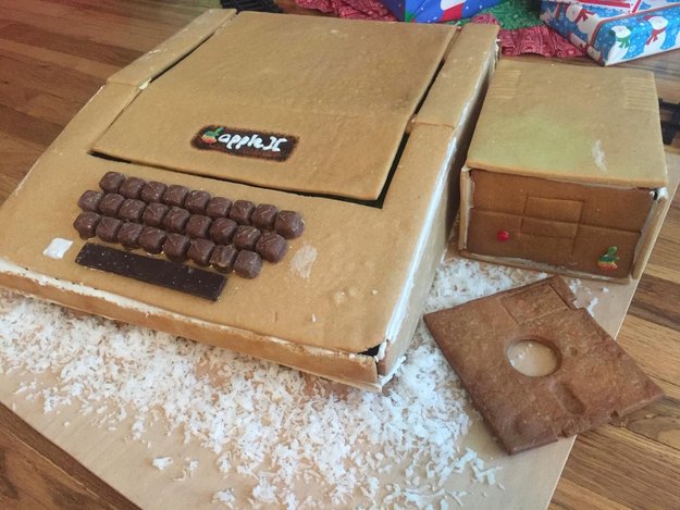 Schönes Weihnachtsprojekt: Vater und Sohn bauen Lebkuchen-Apple II
