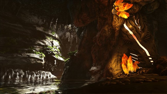 Die Höhle des verlorenen Glaubens liegt unter Wasser. (Quelle: ark.gamepedia.com)