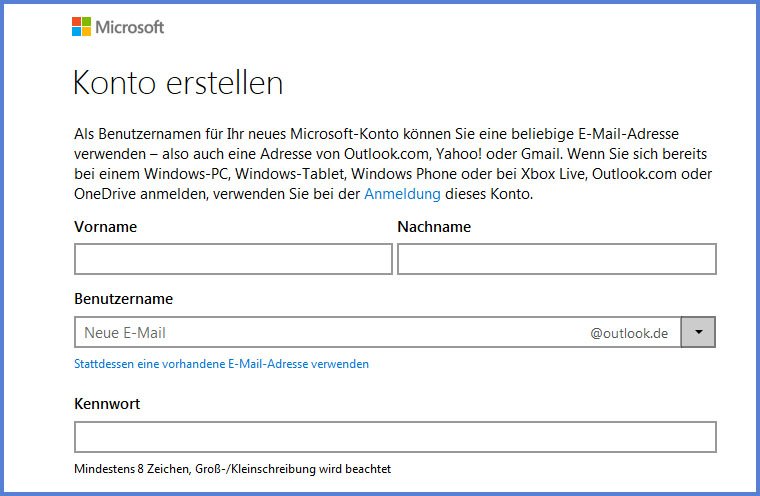 Windows live id erstellen