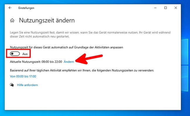 Hier bestimmt ihr manuell, wann Windows nicht neustarten soll. (Bildquelle: GIGA)