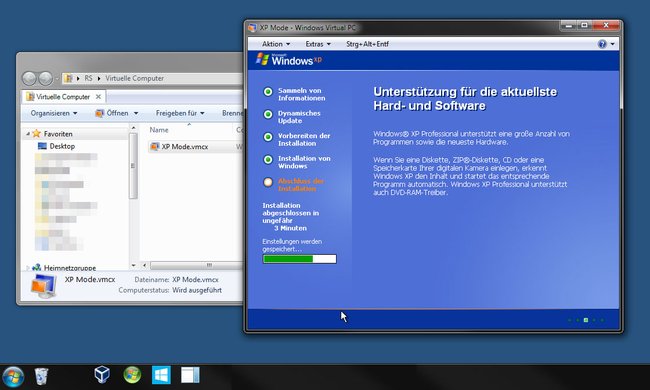 Windows XP wird installiert.