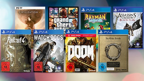 3 Spiele für 55 € bei Saturn (PS4, Xbox und PC)