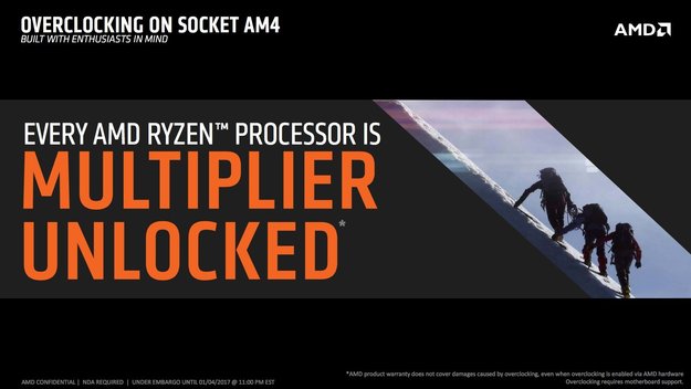 AMD Ryzen: Einfaches Übertakten dank offenem Multiplikator