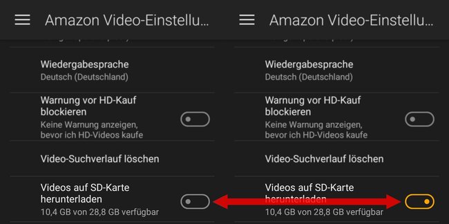 Amazon Prime Video Filme auf SD-Karte speichern 02