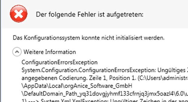 Konfigurationssystem Konnte Nicht Initialisiert Werden Windows 7