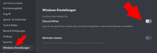 Discord Autostart deaktivieren