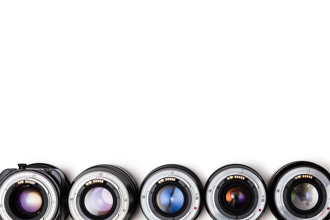 Expensive photographic lenses. The dream of every professional photographer