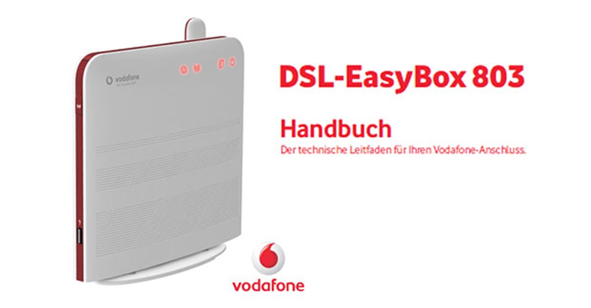 vodafone dsl easybox 803 firmware