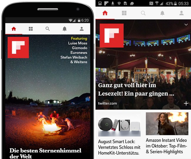 Vorinstallierte Apps wie Flipboard werden von vielen nicht gemocht.