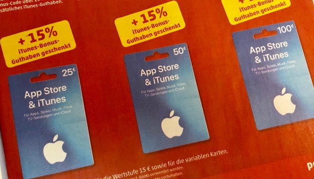 Apple-iTunes-Karten mit Rabatt im Juli 2019: Bonusguthaben online und lokal