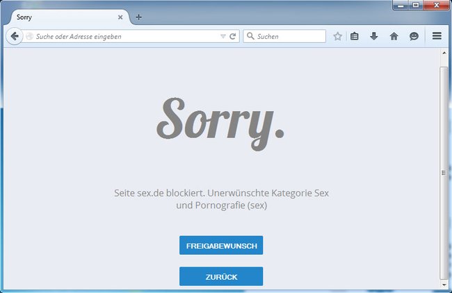 Diese Webseite wurde durch die Kindersicherung blockiert.