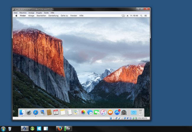 Auch MacOS kann man in Virtualbox unter Windows installieren.