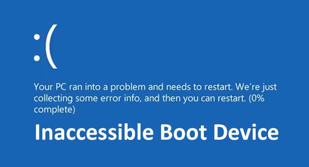 Lösung: Windows 10 – INACCESSIBLE BOOT DEVICE (Fehlermeldung)