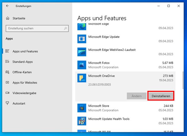 So deinstalliert ihr OneDrive in Windows 10. Bildquelle: GIGA