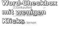 Word: Checkbox einfügen und Checkliste erstellen