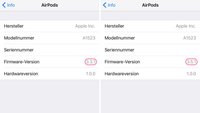 Apple AirPods erhalten Firmware-Update
