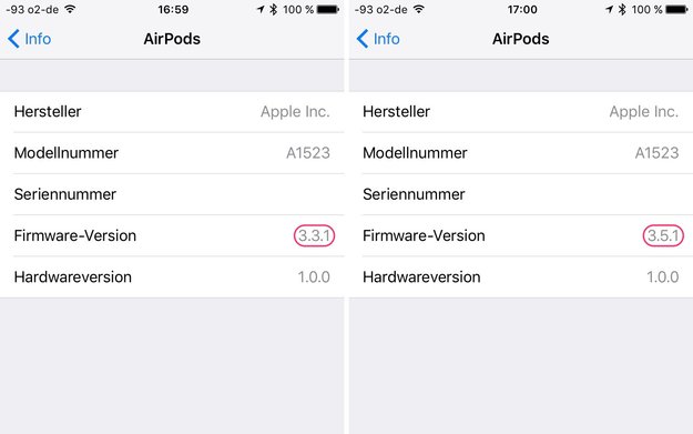 Apple AirPods erhalten Firmware-Update