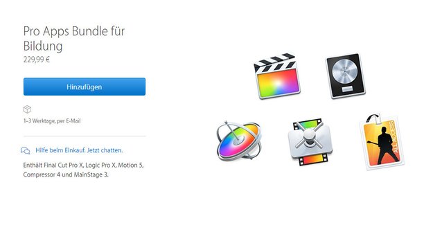 Preissturz: Final Cut Pro X, Logic Pro X und Co. im Bundle für nur 229,99 Euro