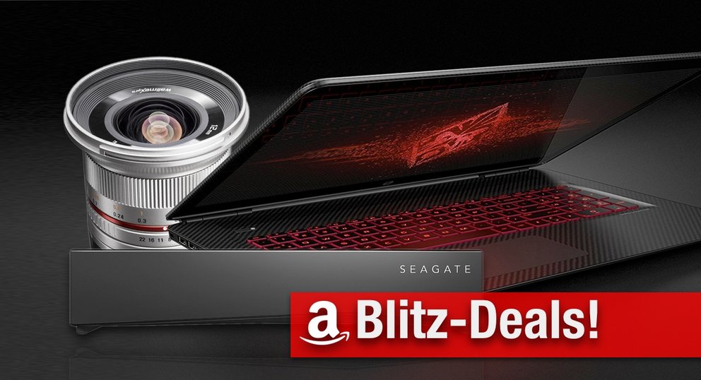 Blitzangebote: OMEN by HP 4K Gaming Notebook, Seagate NAS, 40% auf Walimex-Objektive