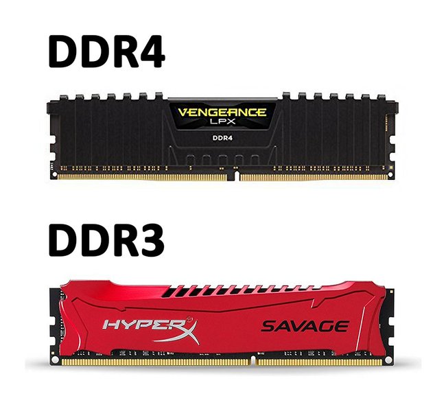 Gut zu sehen: DDR4-Speicher hat mehr Kontaktstellen als DDR3. Die Kontakte sitzen dichter beisammen. (Bildquelle: Corsair / HyperX)