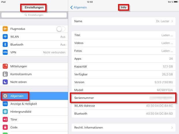 ipad-seriennummer-einstellungen