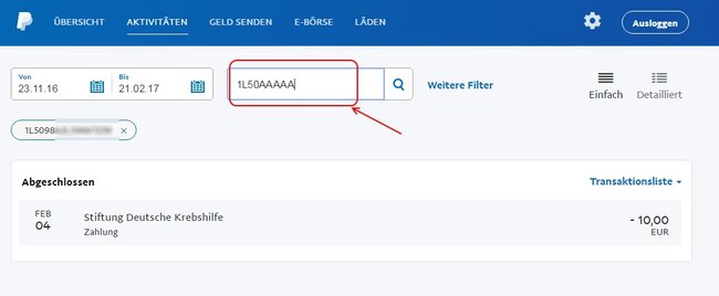 paypal-transaktionscode-pruefen