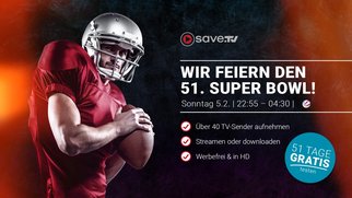 Exklusiv für GIGA-Leser: Save.TV feiert den 51. Superbowl - Online-Videorecorder jetzt 51 Tage gratis testen!