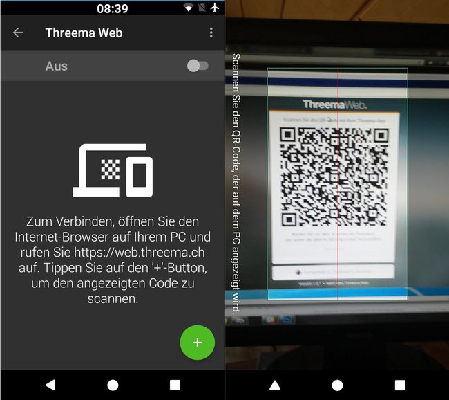 Scannt nun den QR-Code am PC-Monitor ein. Bild: GIGA