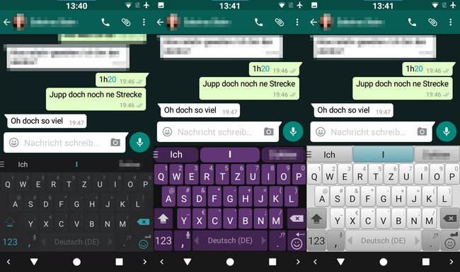 Tastaturen wie SwiftKey lassen sich im Design ändern.