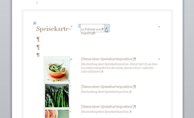 word-vorlage-speisekarte