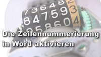 Word: Zeilennummern einfügen und formatieren