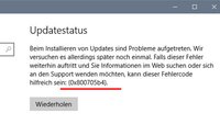 Lösung: Windows Fehler 0x800705b4 bei Update