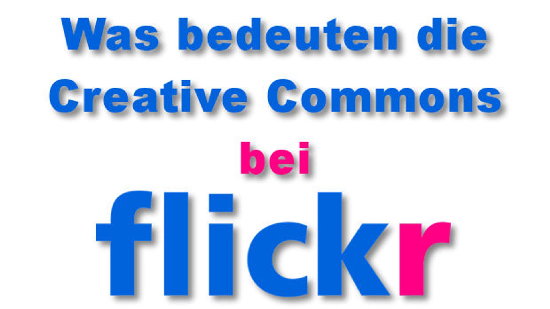 Letzter termin: die flickr creative commons-lizenz einstellen