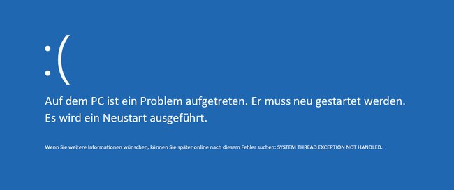 System Thread Exception Not Handled: Was soll das heißen?