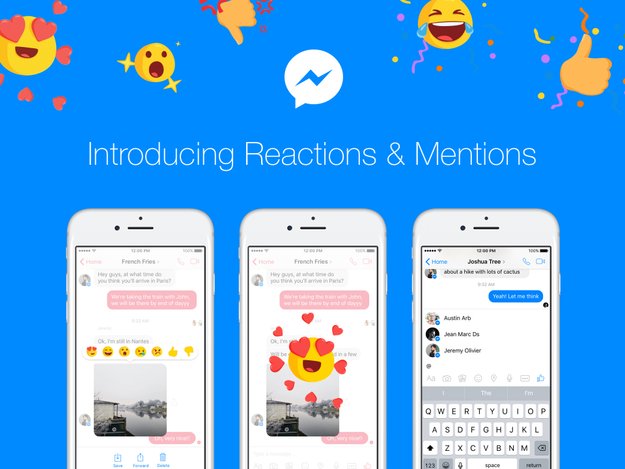 Facebook Messenger jetzt mit Reaktionen und „@-Mentions“