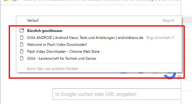 Wie Kann Ich Kürzlich Geschlossene Tabs Löschen