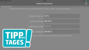 App-Tipp: Prozentrechner für iPhone & iPad