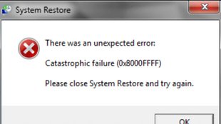 Lösung: 0x8000ffff (E_UNEXPTECTED) bei Systemwiederherstellung & Update
