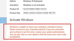 Lösung: 0xc004f074 – Fehler bei Aktivierung beheben (KMS)