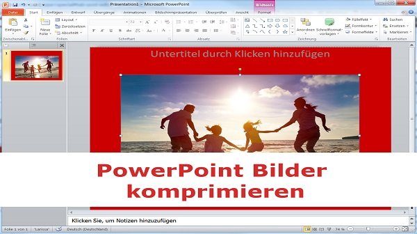 Microsoft Powerpoint Komprimieren Datei Und Bilder Anpassen