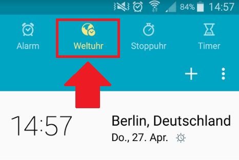 Weltuhrzeit Android