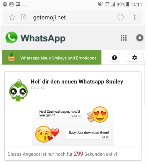 WhatsApp Hoax Bewegliche Emojis