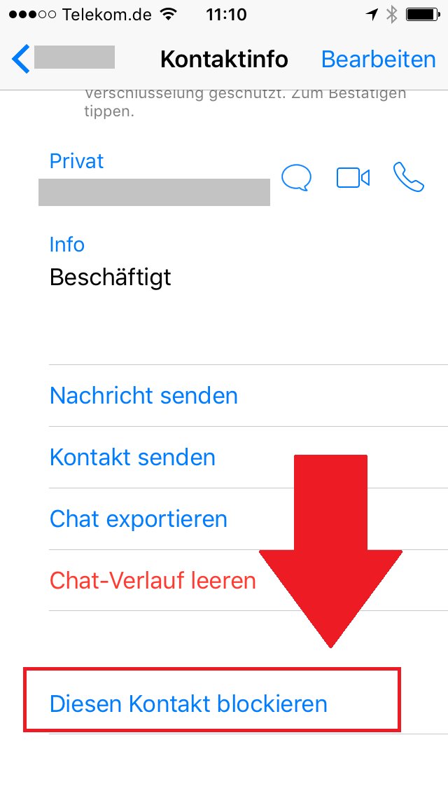 WhatsApp Kontakt gelöscht was sieht er