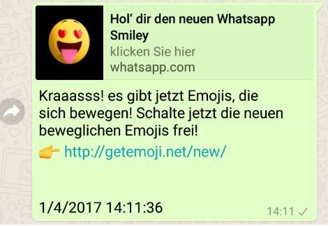 WhatsApp bewegliche Emojis